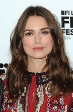 KEIRA KNIGHTLEY at The Imitation Game Photocall in London