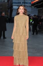 KEIRA KNIGHTLEY at The Imitation Game Premiere in London