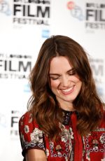 KEIRA KNIGHTLEY at The Imitation Game Press Conference in London
