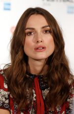 KEIRA KNIGHTLEY at The Imitation Game Press Conference in London