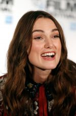 KEIRA KNIGHTLEY at The Imitation Game Press Conference in London