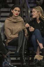 KENDALL JENNER, GIGI HADID and HAILEY BALDWIN at Knicks vs Wizards Game