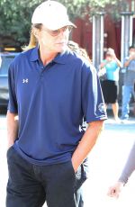 KIM KARDASHIAN and Bruce Jenner on the Set of Little Next Door in West Hollywood
