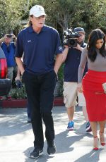 KIM KARDASHIAN and Bruce Jenner on the Set of Little Next Door in West Hollywood