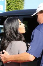 KIM KARDASHIAN and Bruce Jenner on the Set of Little Next Door in West Hollywood