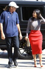 KIM KARDASHIAN and Bruce Jenner on the Set of Little Next Door in West Hollywood