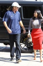 KIM KARDASHIAN and Bruce Jenner on the Set of Little Next Door in West Hollywood