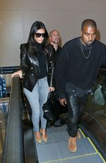 KIM KARDASHIAN and Kanje West at Los Angeles International Airport 2610