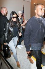 KIM KARDASHIAN and Kanje West at Los Angeles International Airport 2610