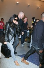 KIM KARDASHIAN and Kanje West at Los Angeles International Airport 2610