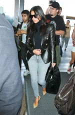 KIM KARDASHIAN and Kanje West at Los Angeles International Airport 2610