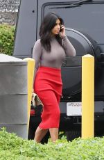 KIM KARDASHIAN Arrives at Family Office in Calabasas