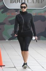 KIM KARDASHIAN in Leggings Arrives at a Gym in Los Angeles 2910