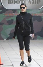 KIM KARDASHIAN in Leggings Arrives at a Gym in Los Angeles 2910