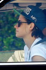 KRISTEN STEWART with Friend Driving Out in Los Angeles