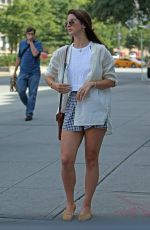LANA DEL REY in Short Skir Out and About in New York