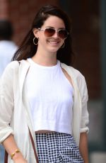 LANA DEL REY in Short Skir Out and About in New York