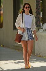 LANA DEL REY in Short Skir Out and About in New York