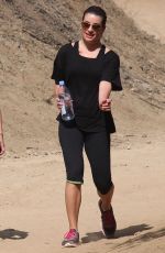 LE MICHELE in Leggings Out Hiking in Los Angeles 2610