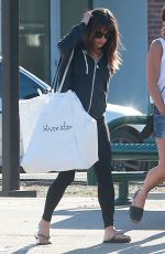 LEA MICHEL in Tights Out Shopping in Los Angeles
