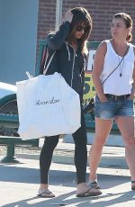 LEA MICHEL in Tights Out Shopping in Los Angeles