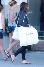 LEA MICHEL in Tights Out Shopping in Los Angeles