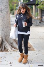 LEA MICHELE and BECCA TOBIN Leaves Le Pain Quotidien in Los Angeles