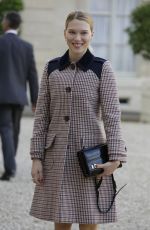 LEA SEYDOUX Arrives at the Elysee Palace in Paris