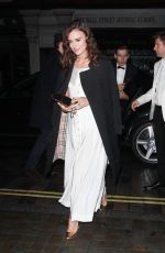 LEIRA KNIGHTLEY Arrives at Chiltern Firehouse to Celebrate Mario Testino