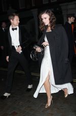 LEIRA KNIGHTLEY Arrives at Chiltern Firehouse to Celebrate Mario Testino