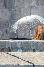 LENA HEADEY on the Set of Game of Thrones in Dubrovnik