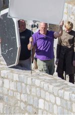 LENA HEADEY on the Set of Game of Thrones in Dubrovnik