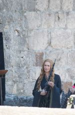 LENA HEADEY on the Set of Game of Thrones in Dubrovnik