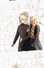 LENA HEADEY on the Set of Game of Thrones in Dubrovnik