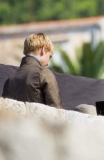 LENA HEADEY on the Set of Game of Thrones in Dubrovnik