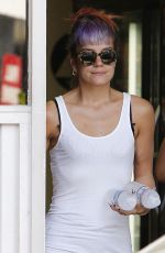 LILY ALLEN at a Gas Station in Brentwood