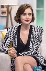 LILY CIOLLINS at Lorraine Show in London