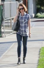 LILY COLLINS Arrives at Andy Lecompte Salon in Los Angeles 2710