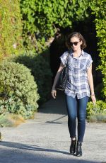 LILY COLLINS Arrives at Andy Lecompte Salon in Los Angeles 2710