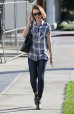LILY COLLINS Arrives at Andy Lecompte Salon in Los Angeles 2710