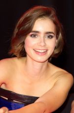 LILY COLLINS at Love Rosie Meet and Greet in London