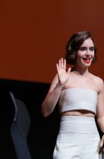 LILY COLLINS at Love Rosie Press Conference at Rome Film Festival