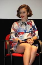 LILY COLLINS at Love Rosie Press Conference in Rome