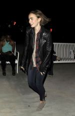 LILY COLLINS Leaves Sam Smith Concert in Los Angeles