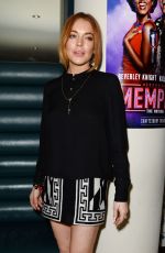 LINDSAY LOHAN at Memphis Press Night in London