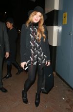LINDSAY LOHAN Leaves the Playhouse Theatre in London