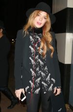 LINDSAY LOHAN Leaves the Playhouse Theatre in London