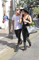 LUCY HALE and Adam Pitts at the Grove in West Hollywood