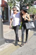 LUCY HALE and Adam Pitts at the Grove in West Hollywood