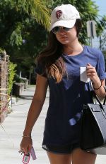 LUCY HALE in Shorts Out for a Walk in Los Angeles